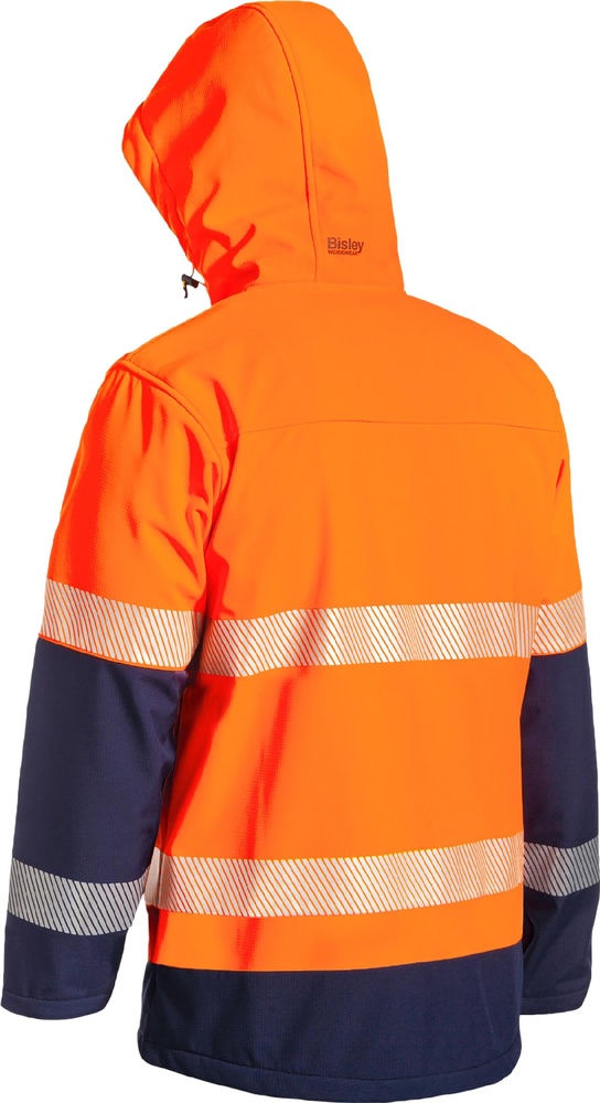 BisleyWarnschutzbekleidungTapedHiVisRipstopBondedFleeceOrangeBlau-L