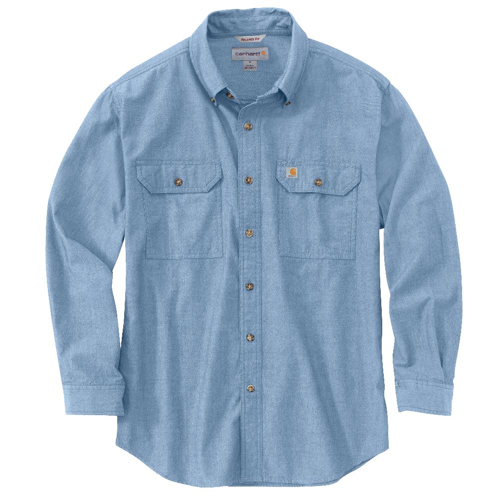 CarharttHemdLSFortSolidShirtBlueChambray