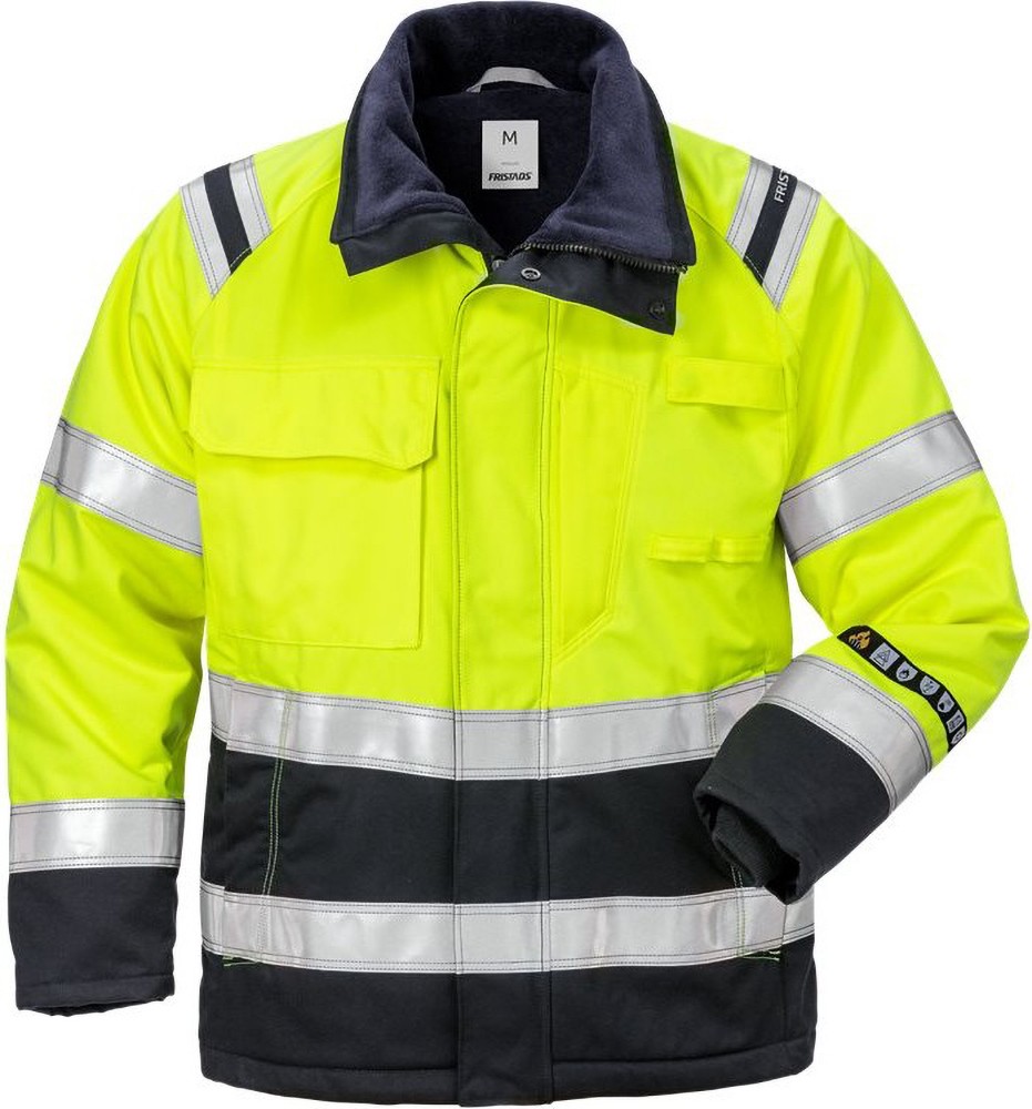 FristadsFlamestatHighVisWinterjackefrDamenKl34285ATHSWarnschutz-GelbMarine