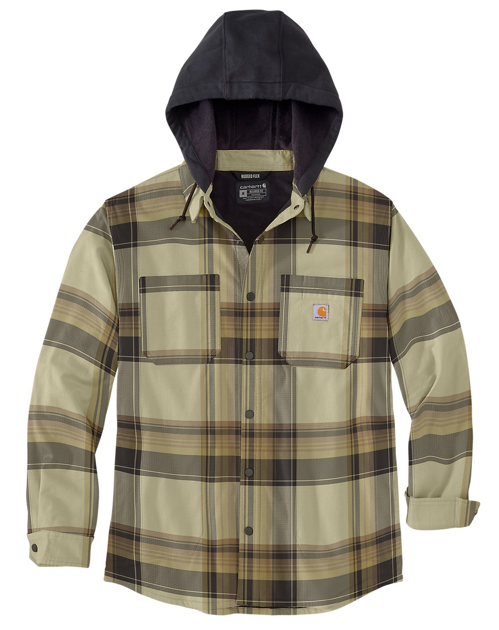 CarharttJackeFlannelSherpa-LinedShirtJacDarkBrown