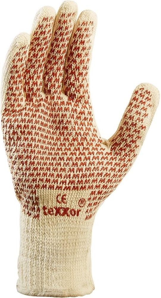 teXXorStrickhandschuheBaumwolle12Stck1955BeigeRoteNoppen-10