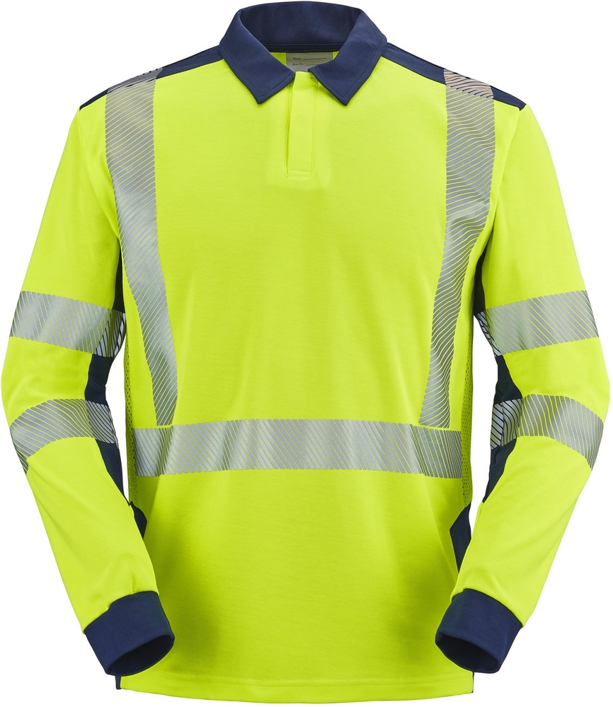 CepovettLangarm-PoloshirtFluoSafeXp9T87FluoYellowNavy-XXL