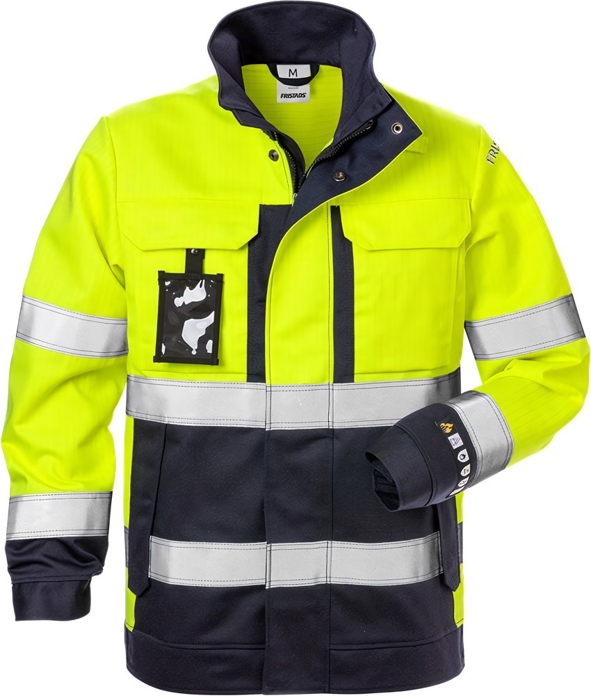 FristadsFlameHighVisJackeDamenKl34590FLAMWarnschutz-GelbMarine