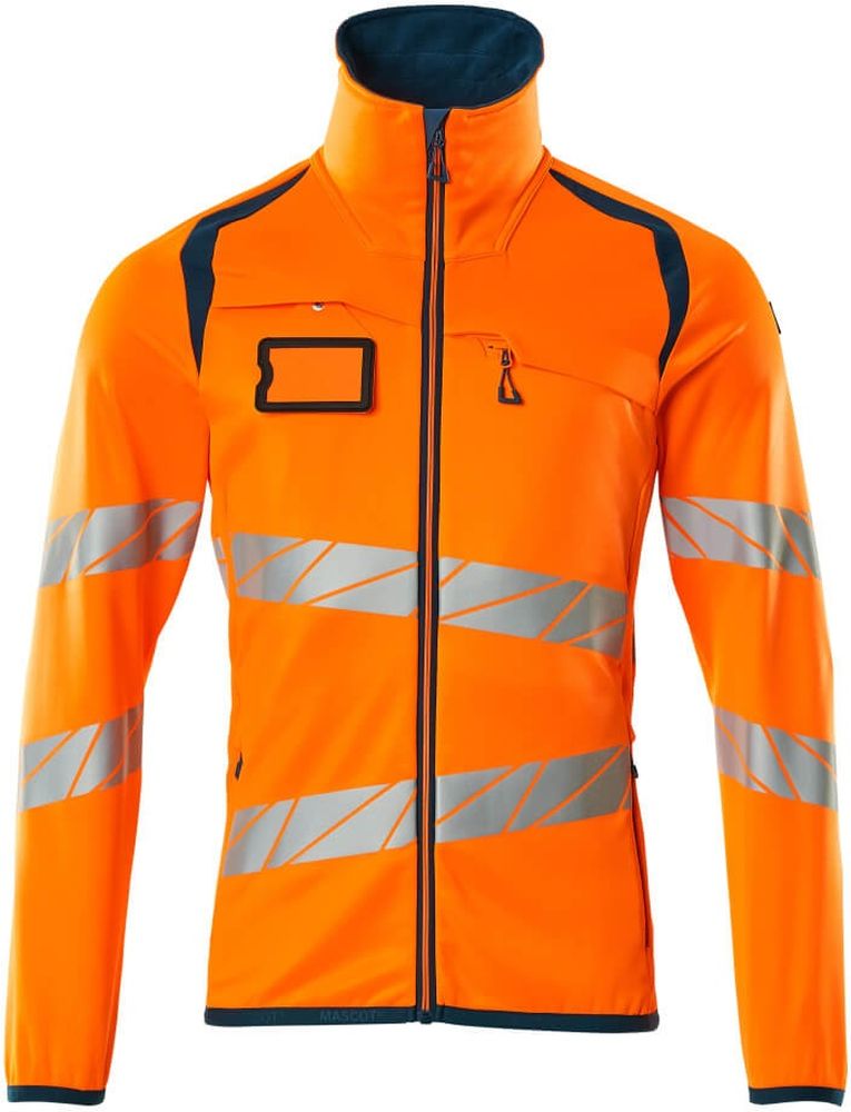 MascotFleecepullovermitReiverschlussAccelerateSafe19103-315Hi-visOrangeDunkelpetroleum-XXL