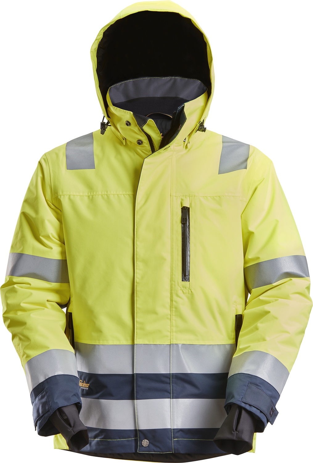 SnickersWorkwearAllroundWorkHVWP375isolierteArbeitsjackeHi-VisGelbNavy