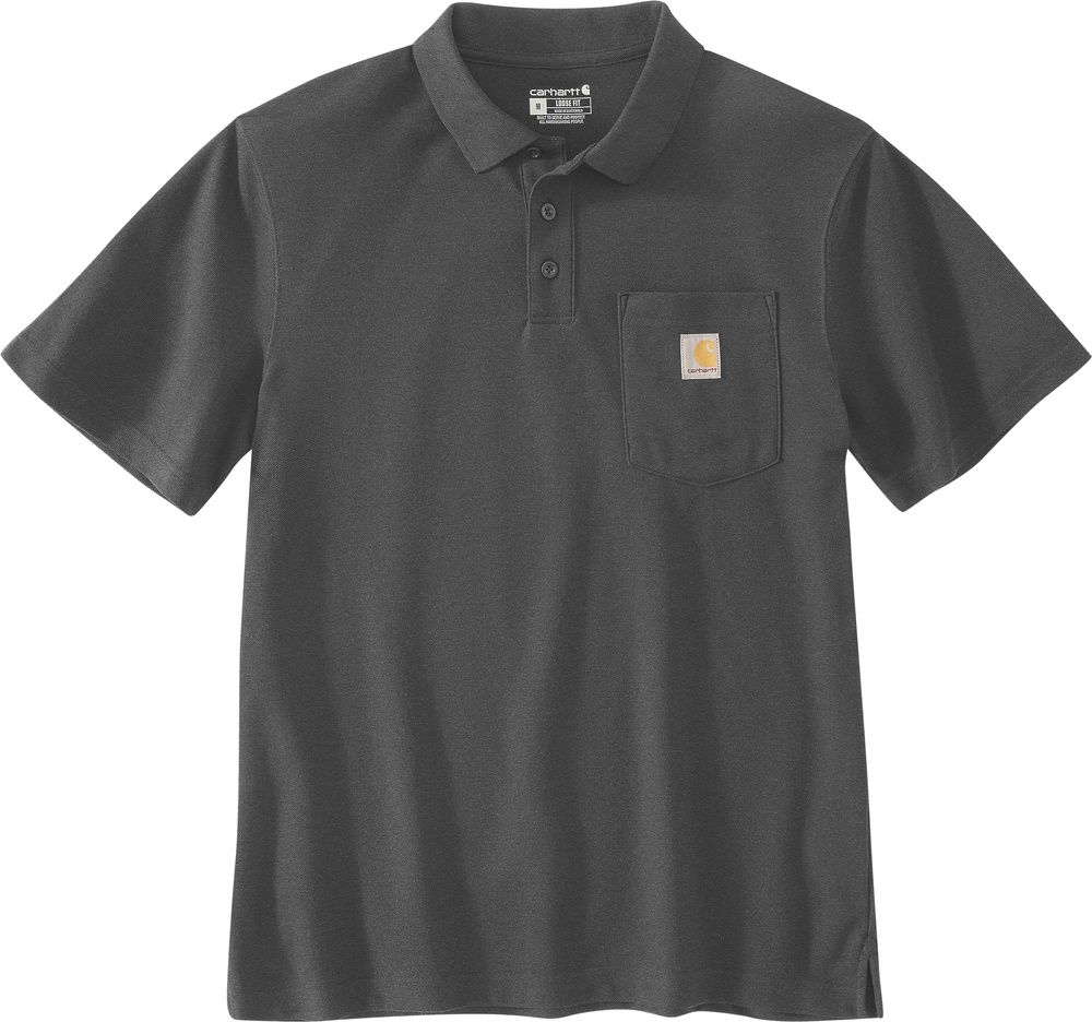 CarharttMidweightSSPocketPolo106685CarbonHeather-XXL