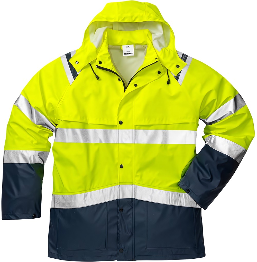 FristadsWarnschutz-JackeHighVisRegenjackeKl34624RSWarnschutz-GelbMarine-XXS