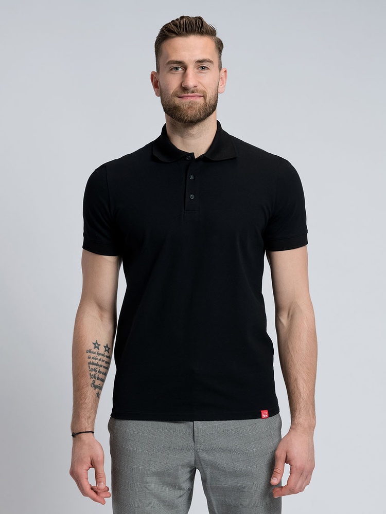 CityZenHerrenPoloShirtBasicDaxSchwarz-S