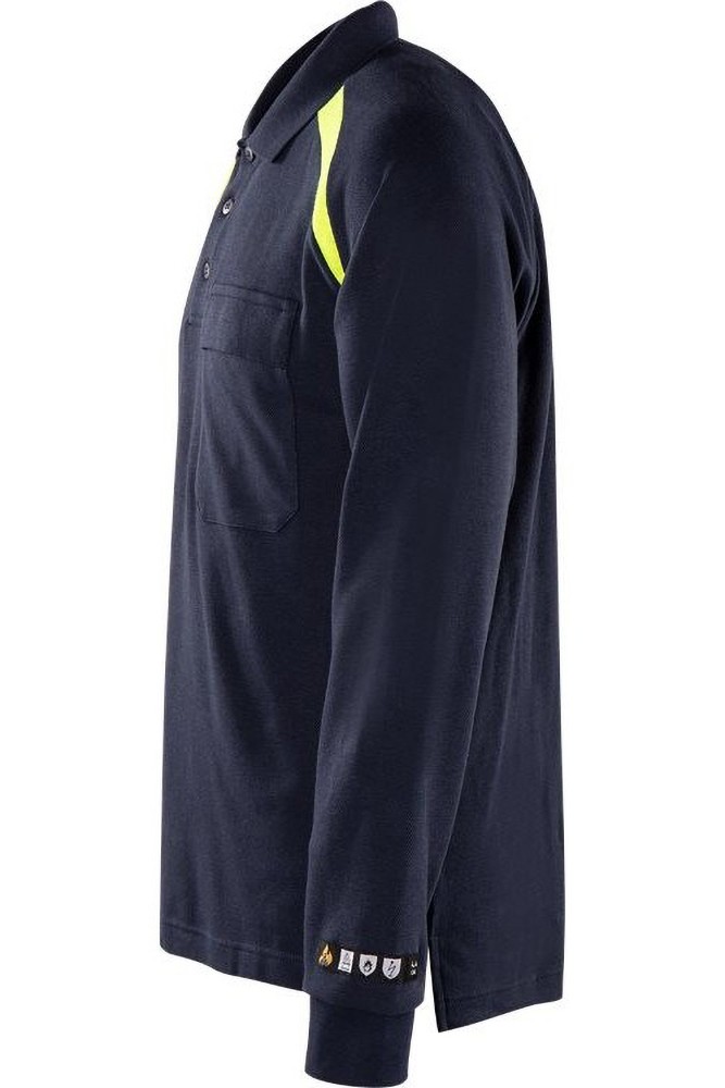 FristadsLongsleeveFlamestatPoloshirtLangarm784PFLAMarineblau