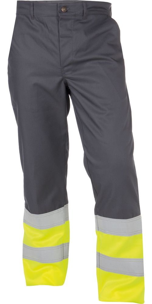BasicLineWarnschutzbundhoseCoronaZementgrauNeongelb-44