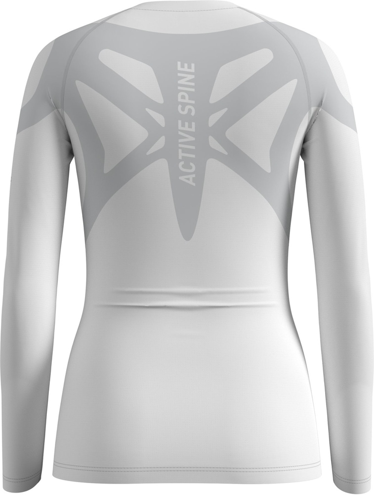OdloDamenBlTopCrewNeckLong-SleeveActiveSpineLight195971White-L