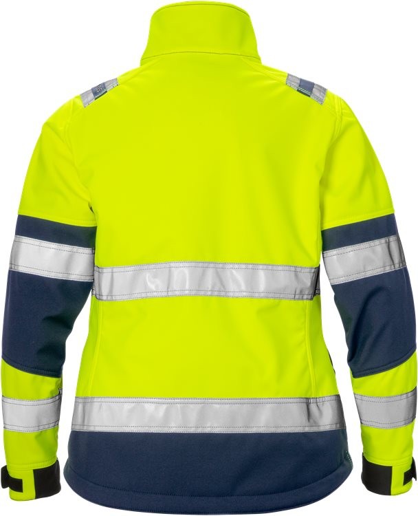 FristadsWarnschutz-JackeHighVisSoftshell-JackeDamenKl24183WYHWarnschutz-GelbMarine