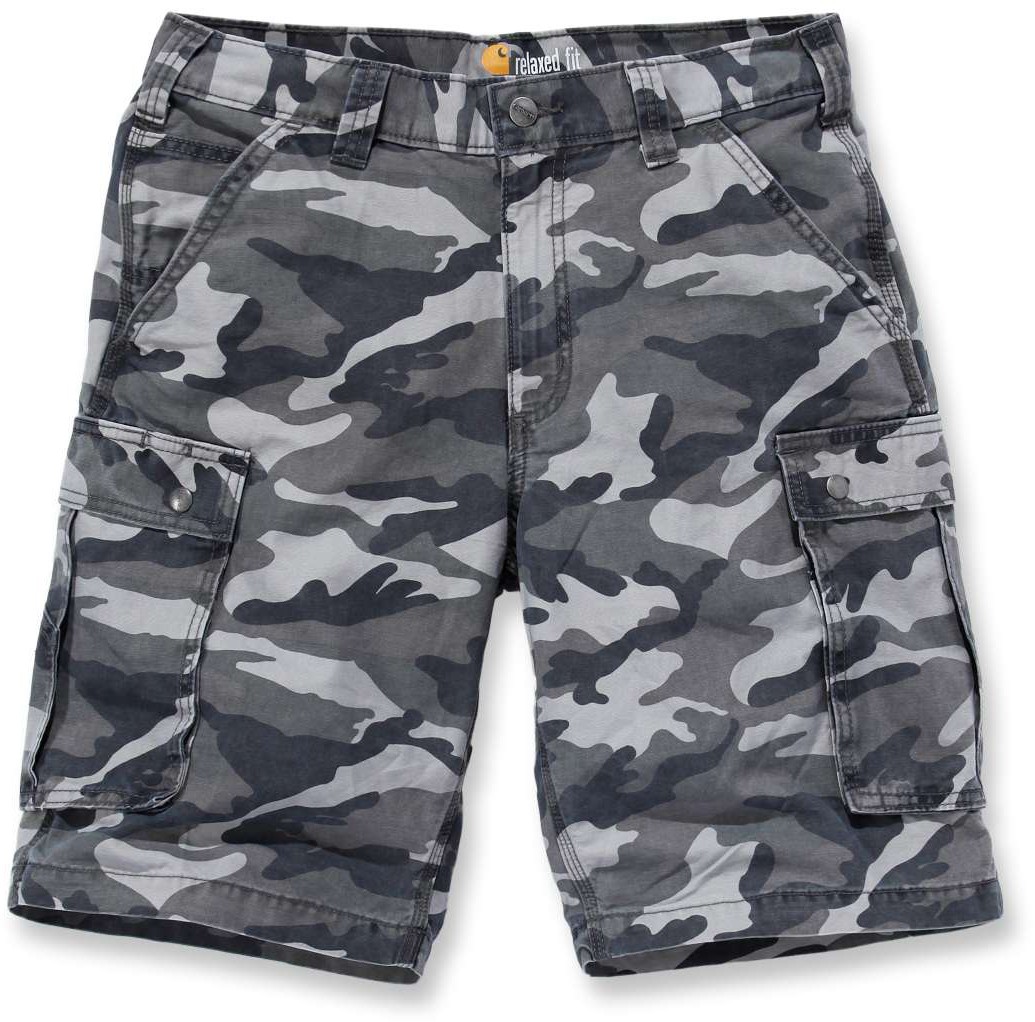 CarharttShortsRuggedCargoCamoShortRuggedGreyCamo