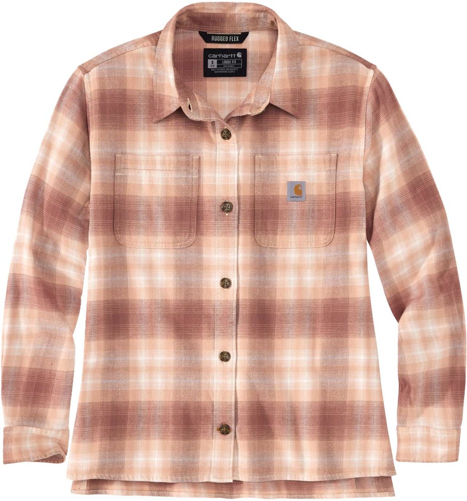 CarharttDamenHemdMidweightFlannelLSPlaidShirtStucco