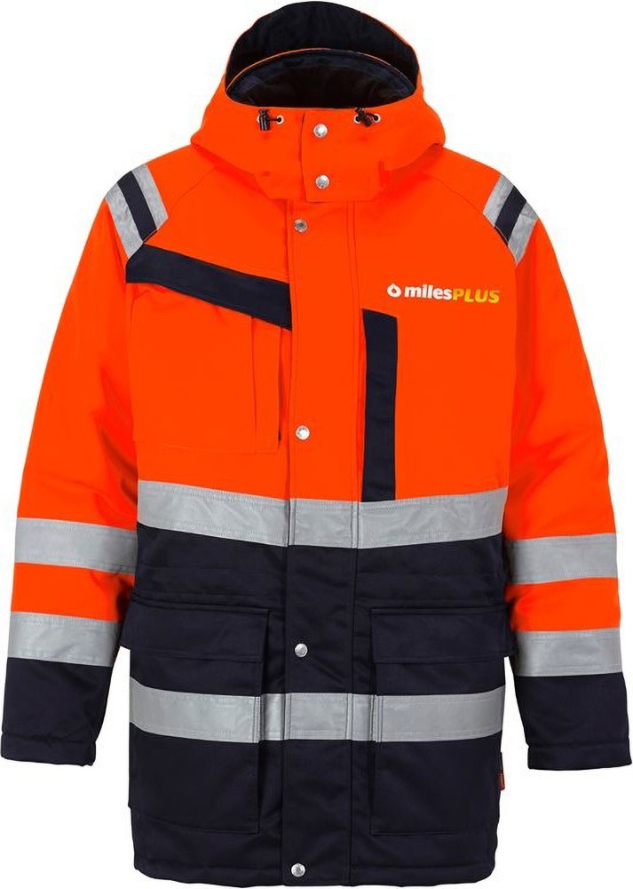 FristadsWarnschutz-JackeHighVisWinterparkaKl34042PPWarnschutz-OrangeMarine-XS