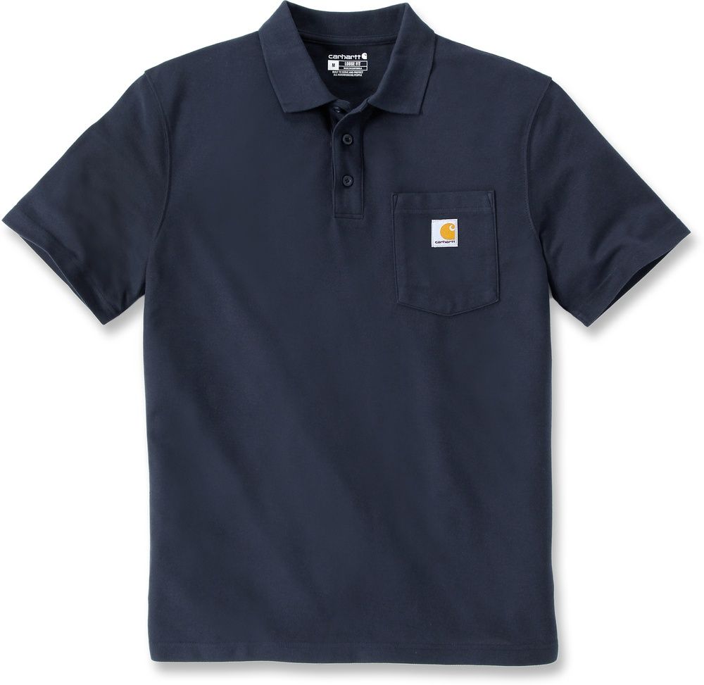 CarharttMidweightSSPocketPolo106685Navy-M