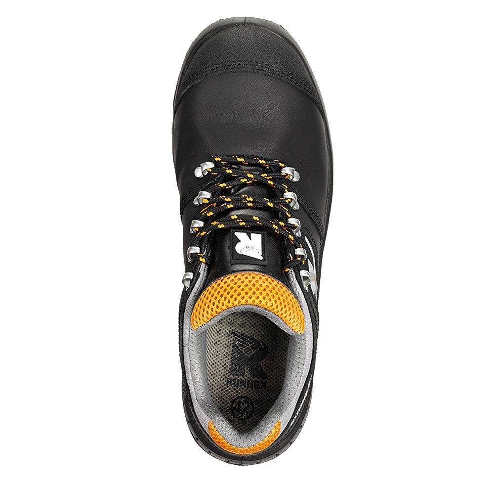 RUNNEXS3-SicherheitshalbschuhTeamStarSchwarzOrange