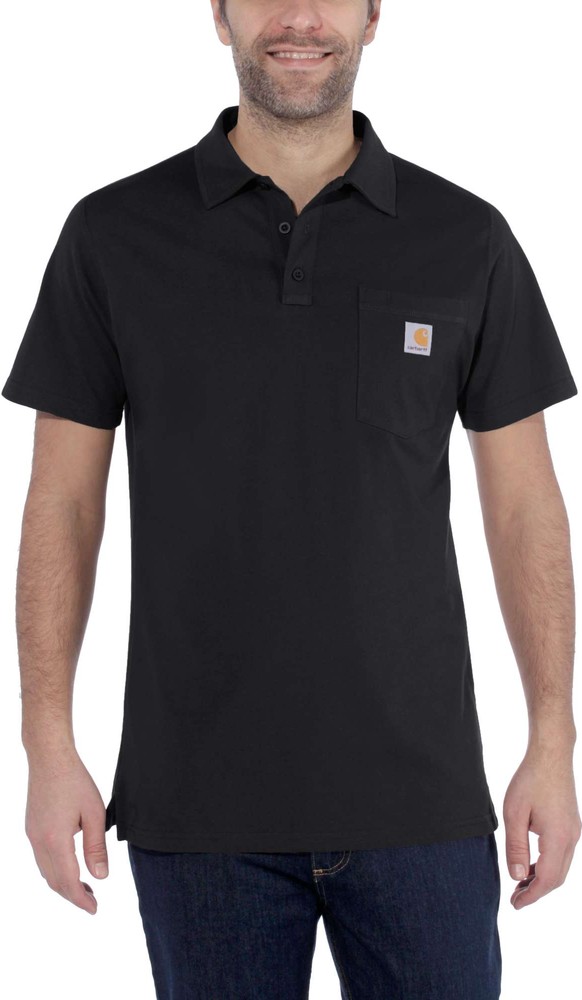 CarharttHerrenPoloForceCottonDelmontPocketPoloBlack