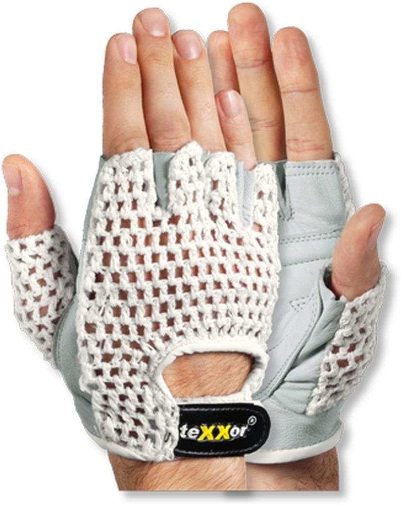 teXXorNappaleder-HandschuheFahrradfahrer12Stck1164LederNaturTextilWei-7