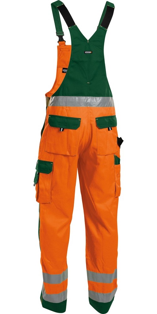 DassyWarnschutzLatzhosemitKniepolstertaschenToulousePESCO74NeonorangeFlaschengrn