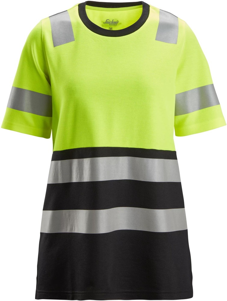 SnickersWorkwearHigh-VisDamenT-ShirtKl12573Hv-Gelb-Schw-XS