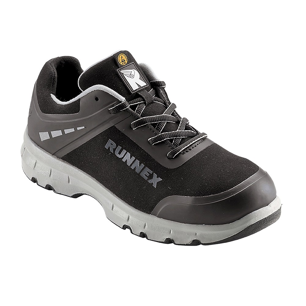 RUNNEXS3-ESD-SicherheitshalbschuhSportStarSchwarzGrau-36