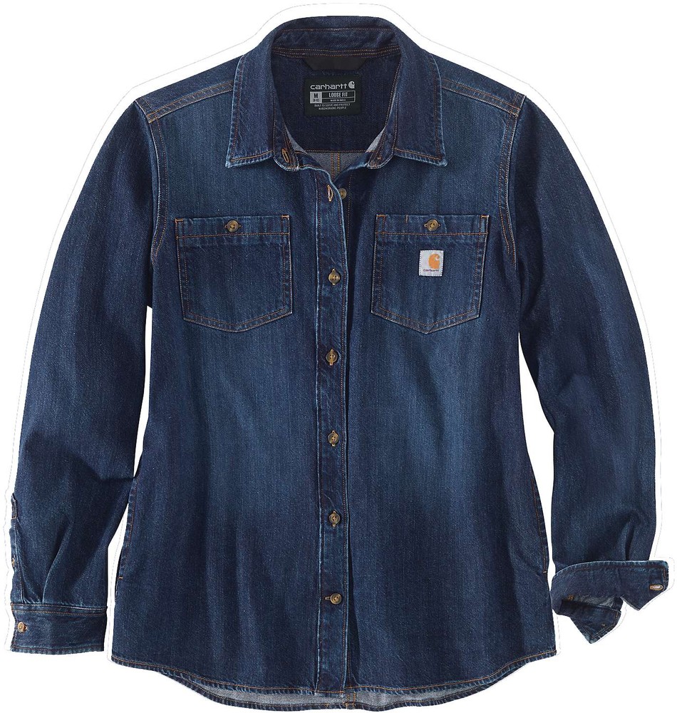 CarharttDamenHemdMidweightDenimLSShirtZion