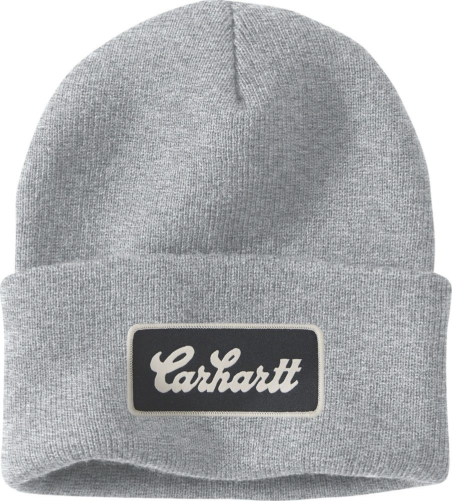 CarharttKnitCuffedScriptPatchBeanie107007