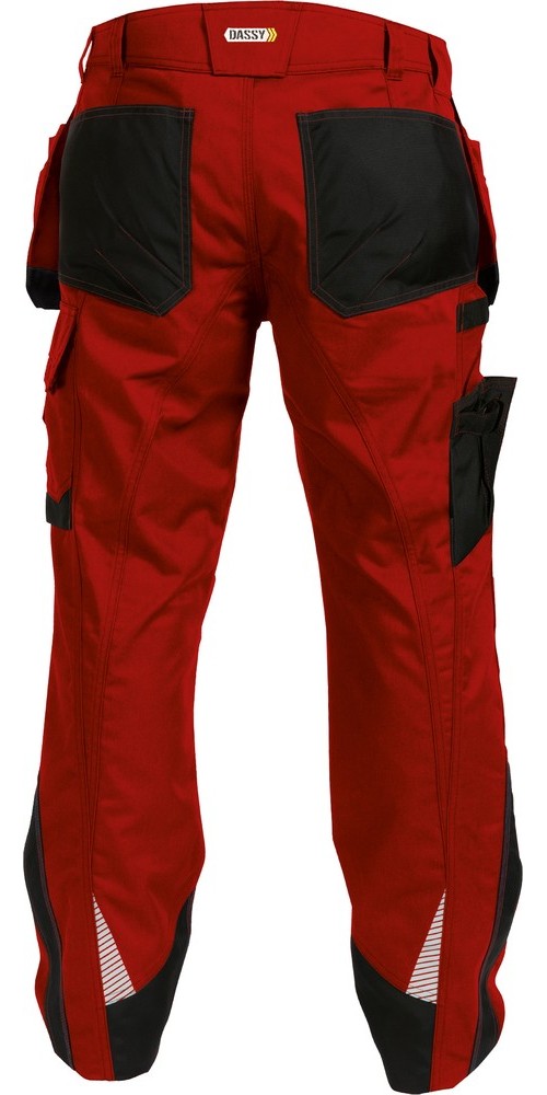 DassyArbeitshosemitHolstertaschenundKniepolstertaschenMagneticPESCO63RotSchwarz