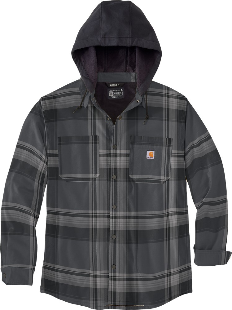 CarharttJackeFlannelSherpa-LinedShirtJacBlack