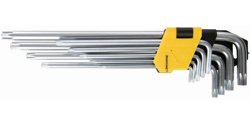 SilverlineSchraubendreherSechskantschlsselT10T50-Profi-Schlssel9-tlgSatzT10T50