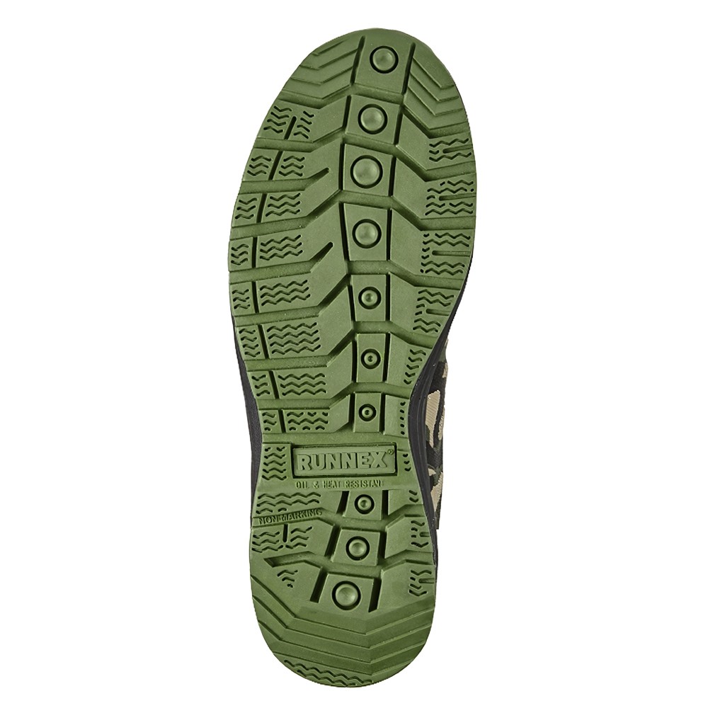 RUNNEXS3-SicherheitshalbschuhSportStarOlivSchwarzBeige