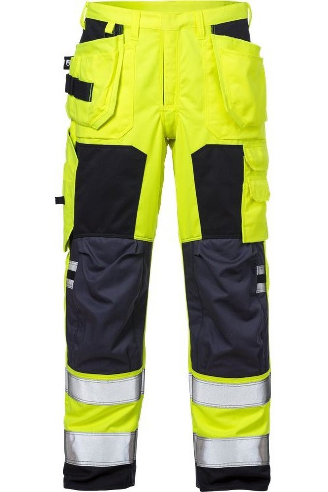 FristadsFlamestatHighVisHandwerkerhoseDamenKl22775ATHSWarnschutz-GelbMarine