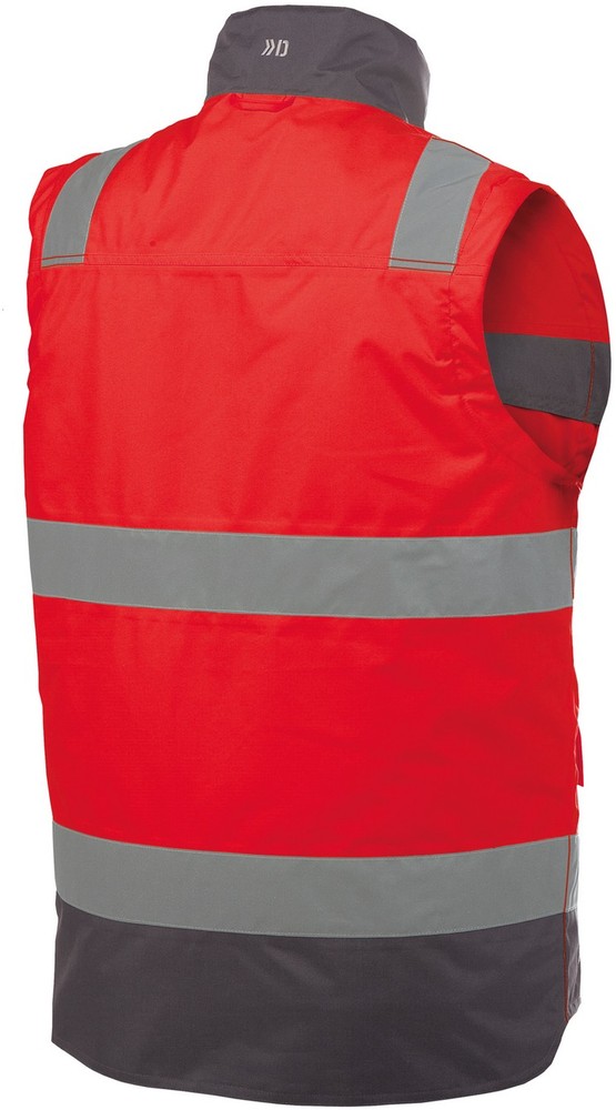 DassyWarnschutzWesteBilbaoPES70NeonrotZementgrau-4XL