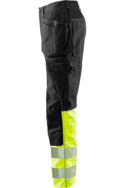 FristadsHighVisHandwerkerStretch-HoseKl12608FASGWarnschutz-GelbSchwarz