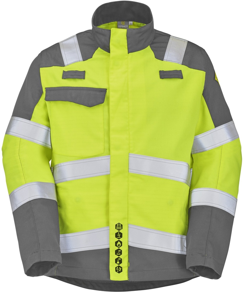 CepovettJackeAtexHv320XpAta9D723004FluoYellowSteelGrey-XS