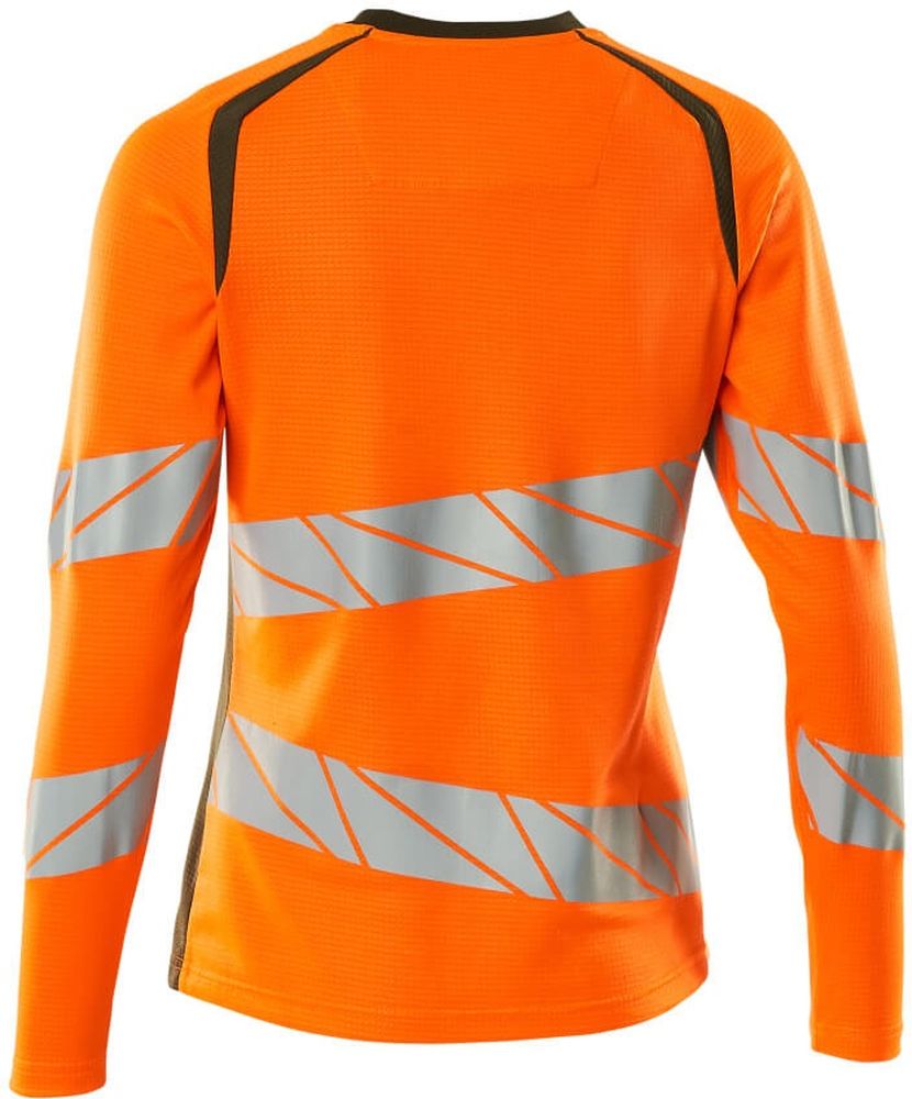 MascotDamenT-ShirtLangarmAccelerateSafe19091-771Hi-visOrangeMoosgrn-XXL