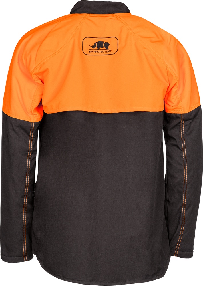 SIPBaseProArbeitsjackeSchnittschutzjackeEN381-11Klasse11RJ1NeonorangeAnthrazitgrau-3XL