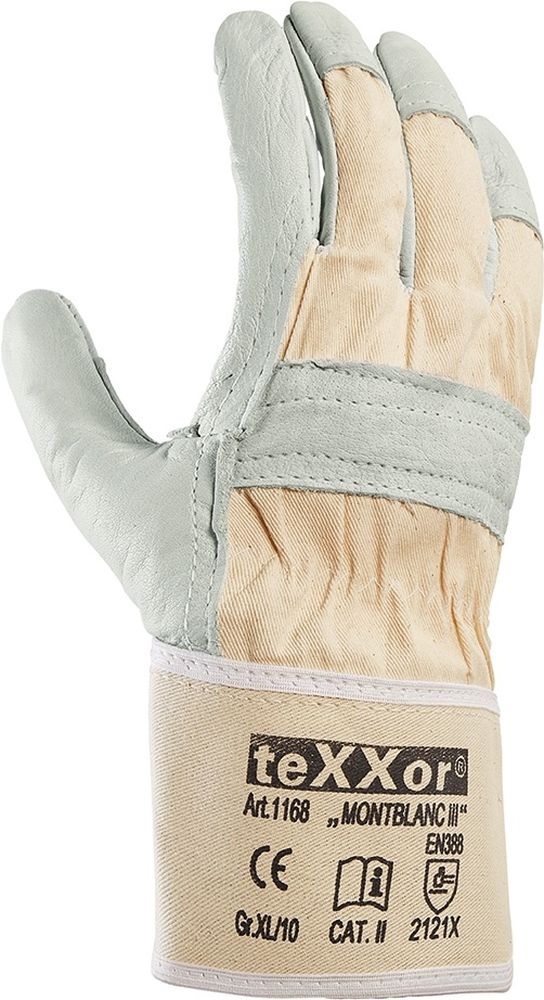 teXXorRindvollleder-HandschuheMontblancIii12Stck1168LederNaturDrellWei-8