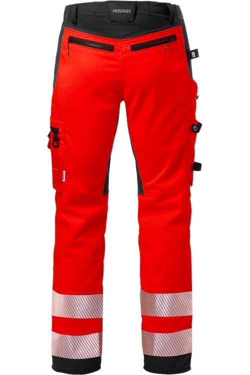 FristadsHighVisHandwerkerStretch-HoseKl22707PLUWarnschutz-RotSchwarz