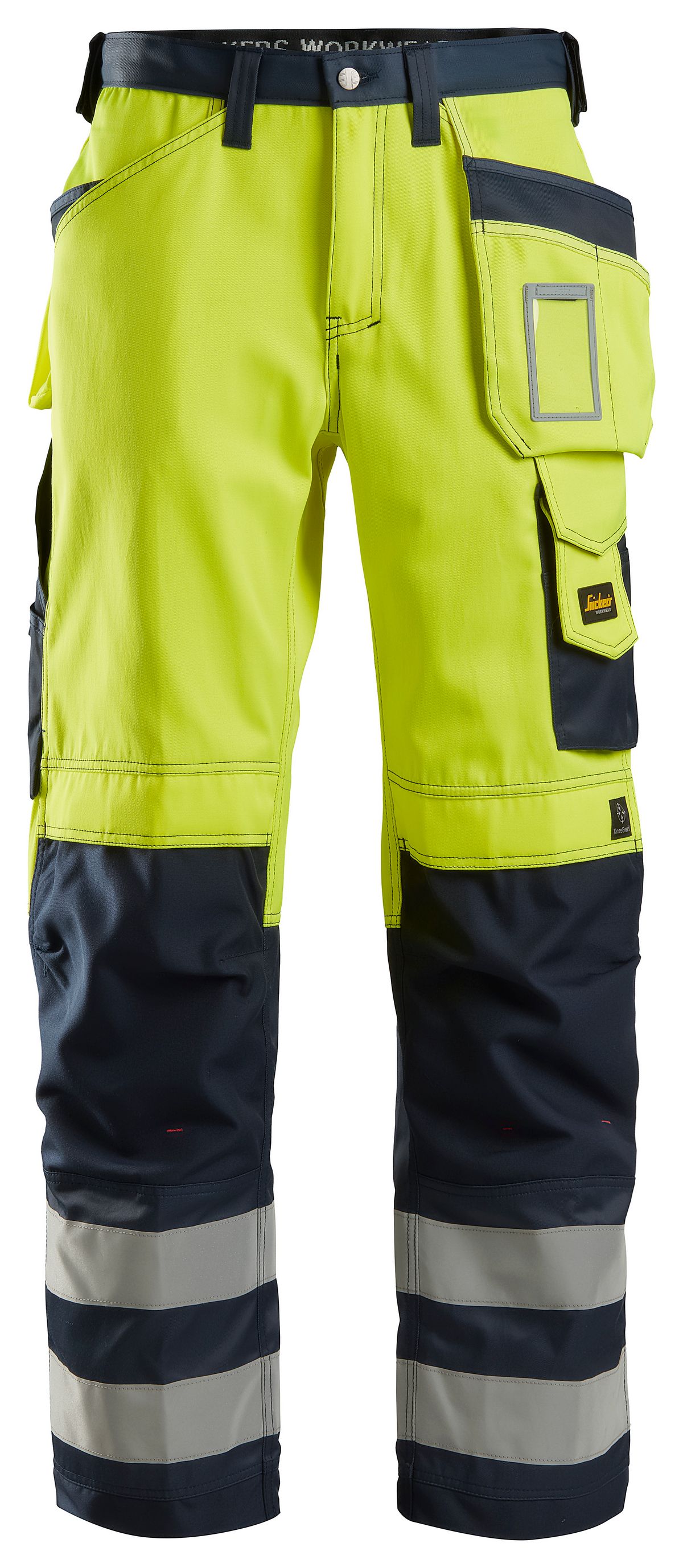 SnickersHi-VisArbeitshosemHolstertaschenKl2EN1440420471HV-Gelb-Navy