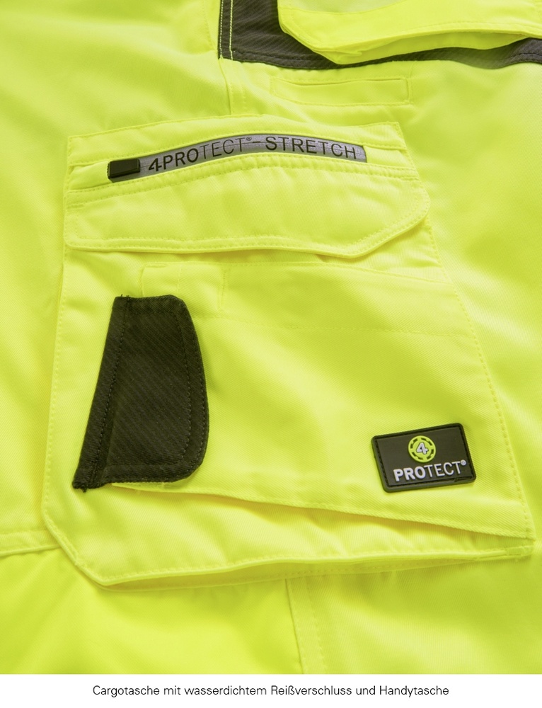4PROTECTWarnschutz-BundhoseTennessee3856LeuchtgelbGrau-70