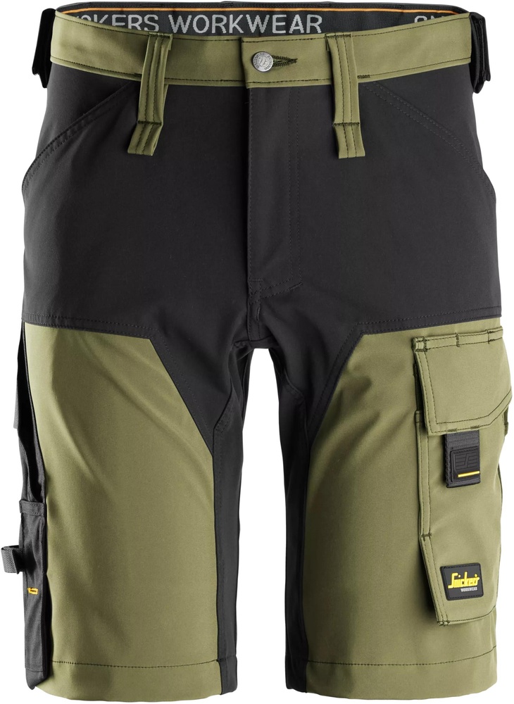 SnickersWorkwear61734-WegeStretchArbeitsshorts6173Khaki-Grn-Sw-44