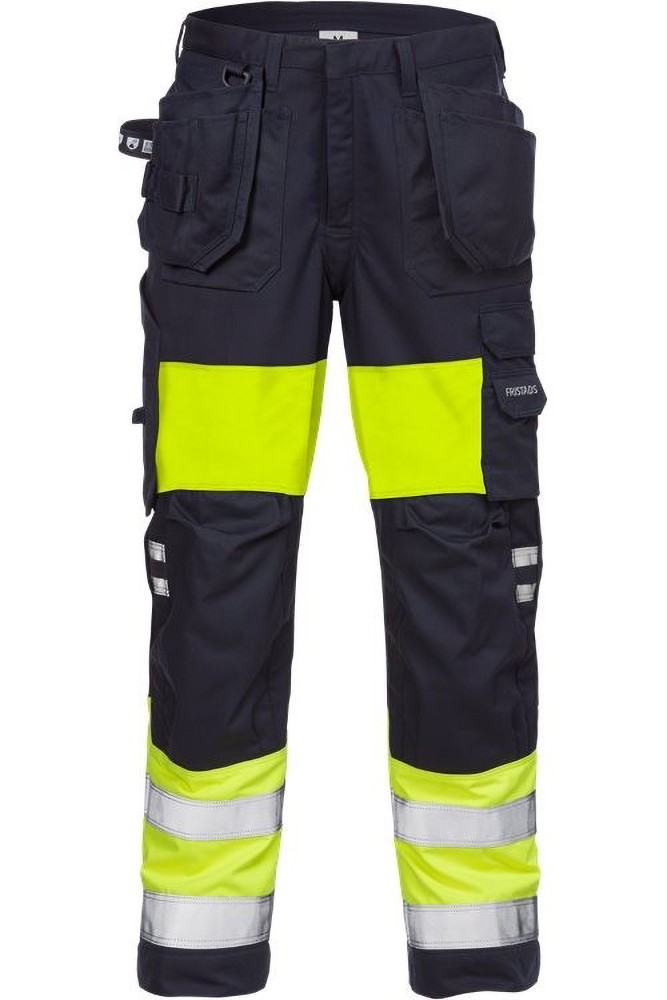 FristadsFlamestatHighVisHandwerkerhoseDamenKl12777ATHSWarnschutz-GelbMarine