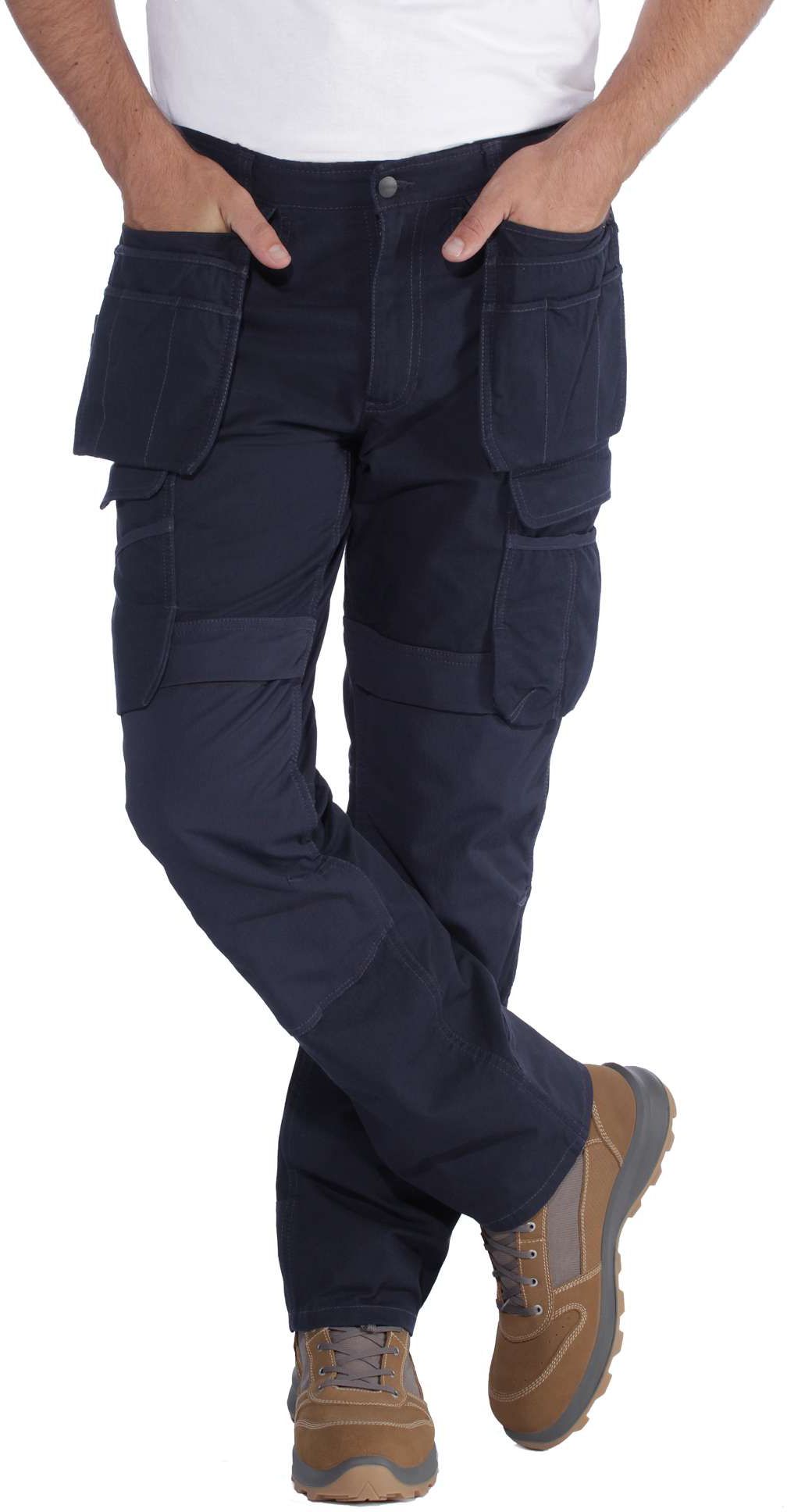 CarharttHerrenHoseSteelMultipocketPantNavy