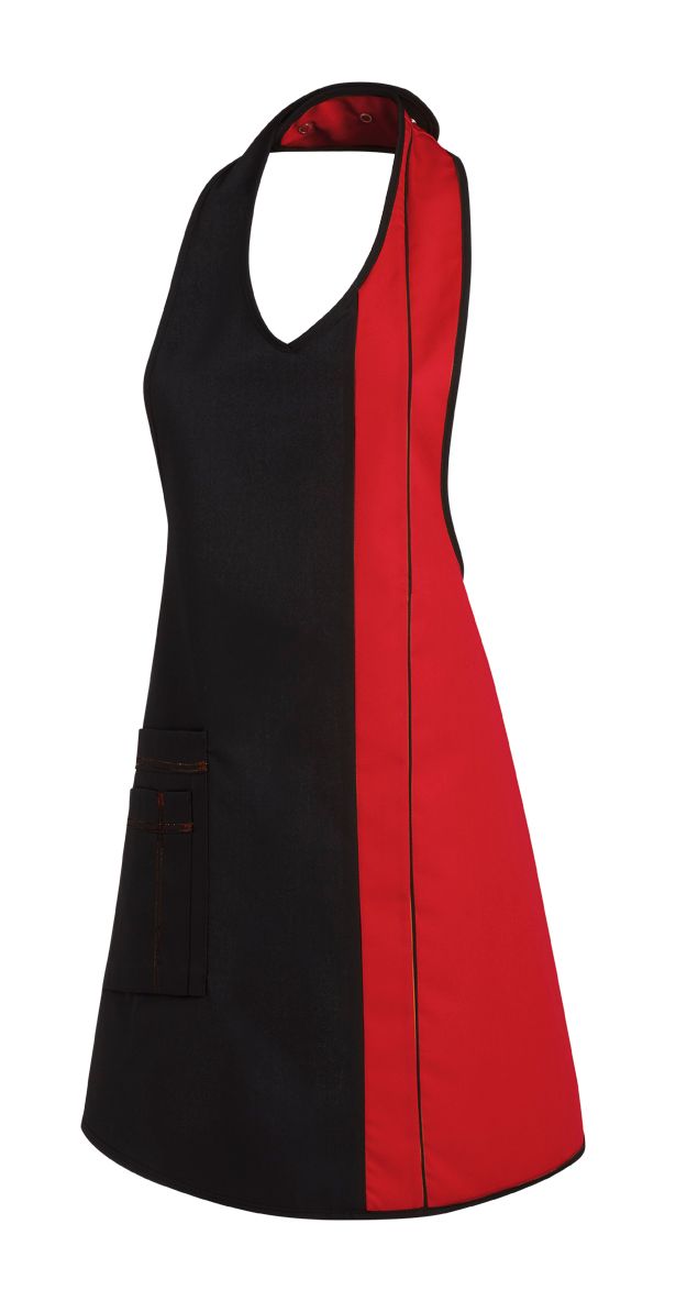 LeiberDamenLatzschrze1125401002SchwarzRot