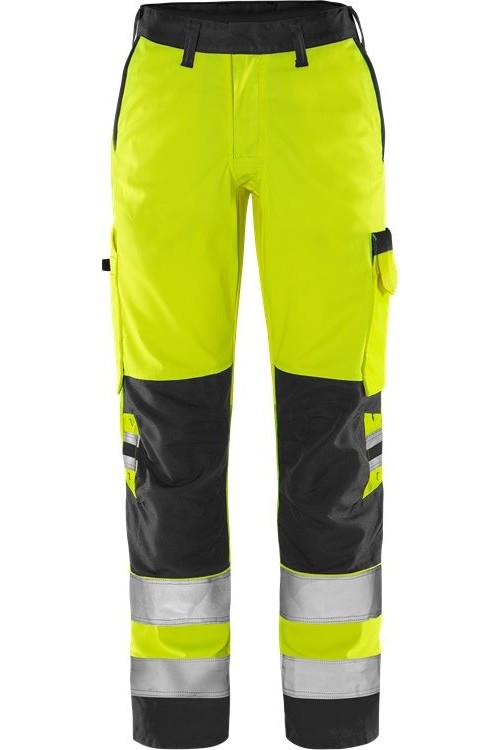 FristadsHighVisGreenHoseDamenKl22642GPLUWarnschutz-GelbSchwarz