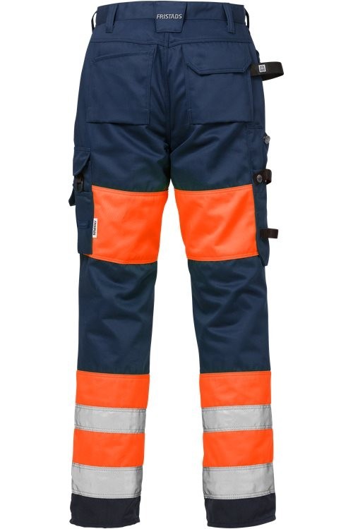 FristadsWarnschutz-HoseHighVisHandwerkerhoseDamenKl12129PLUWarnschutz-OrangeMarine