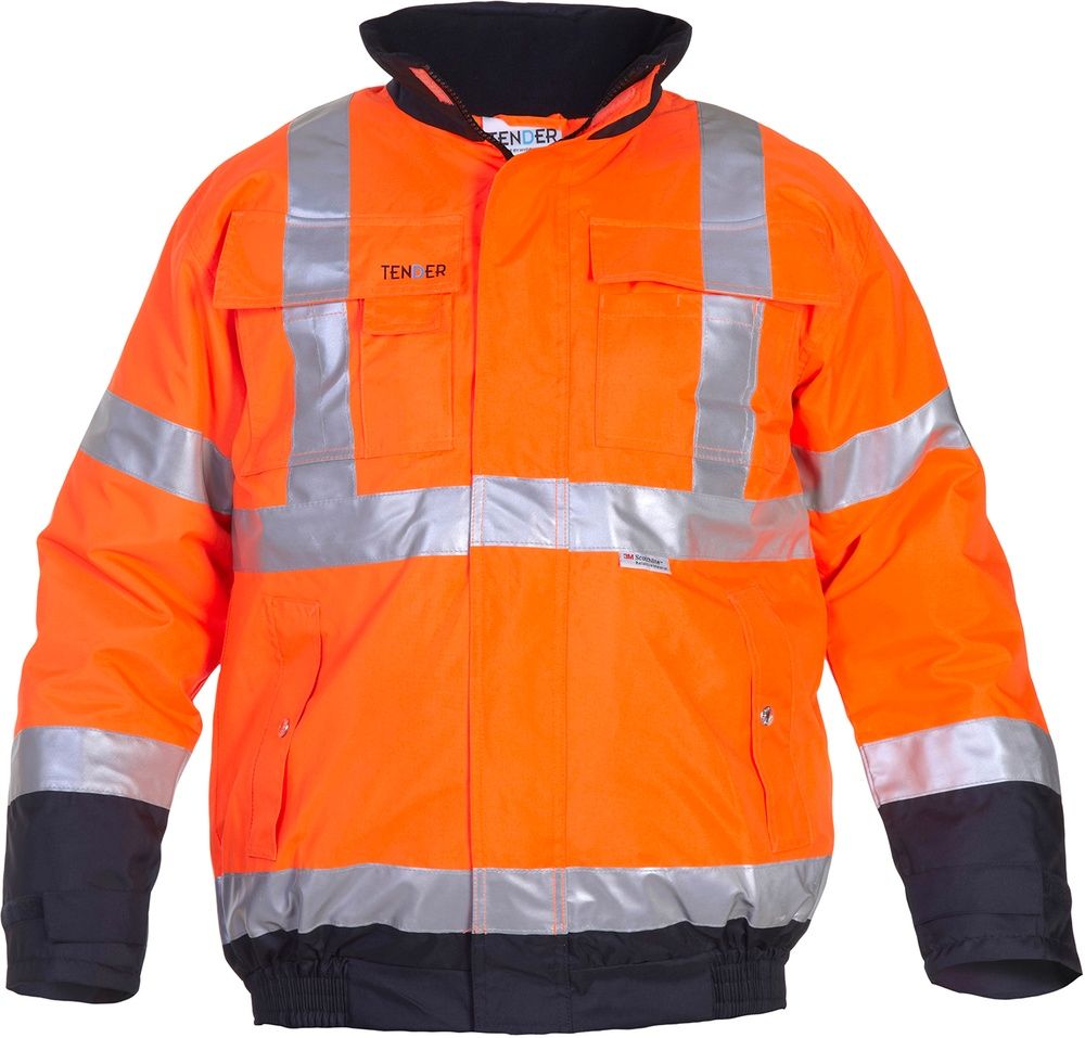 HydrowearArbeitsjackePilotJackeHeliosNeonorangeDunkelblau-3XL