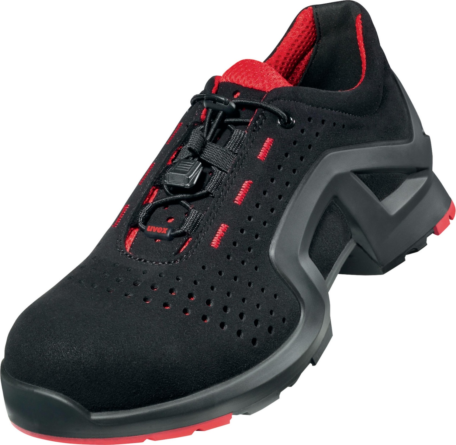 Uvex1SupportHalbschuheS185128SchwarzRot85128